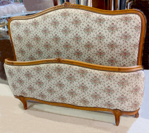 vintage french capitone bed